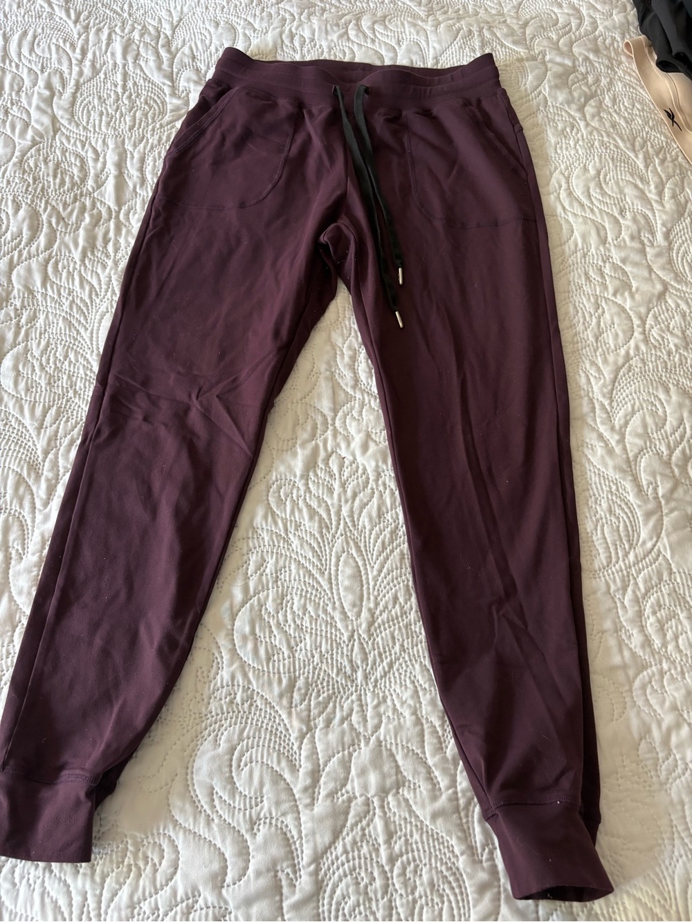Purple joggers with Drawstring Waist
